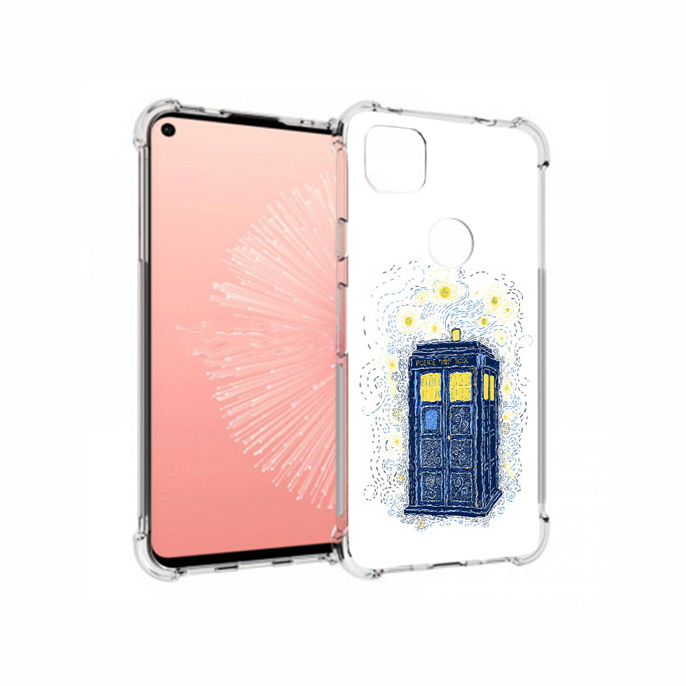 

Чехол MyPads Tocco для Google Pixel 4A будка рисунок, Прозрачный, Tocco