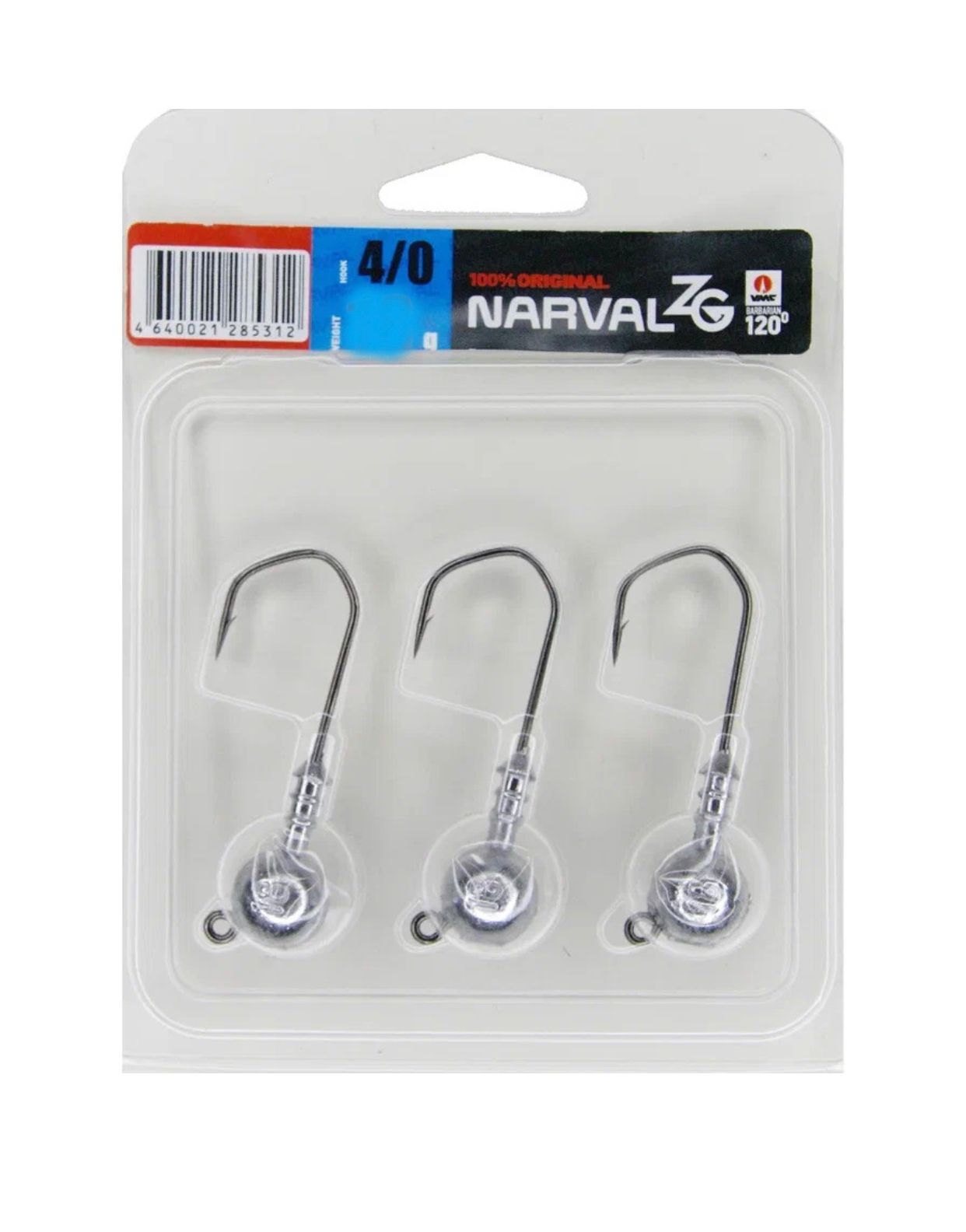 

Джиг-головки Narval ZG 120 4/0 14g (3 шт.), Серый, ZG 120 4/0