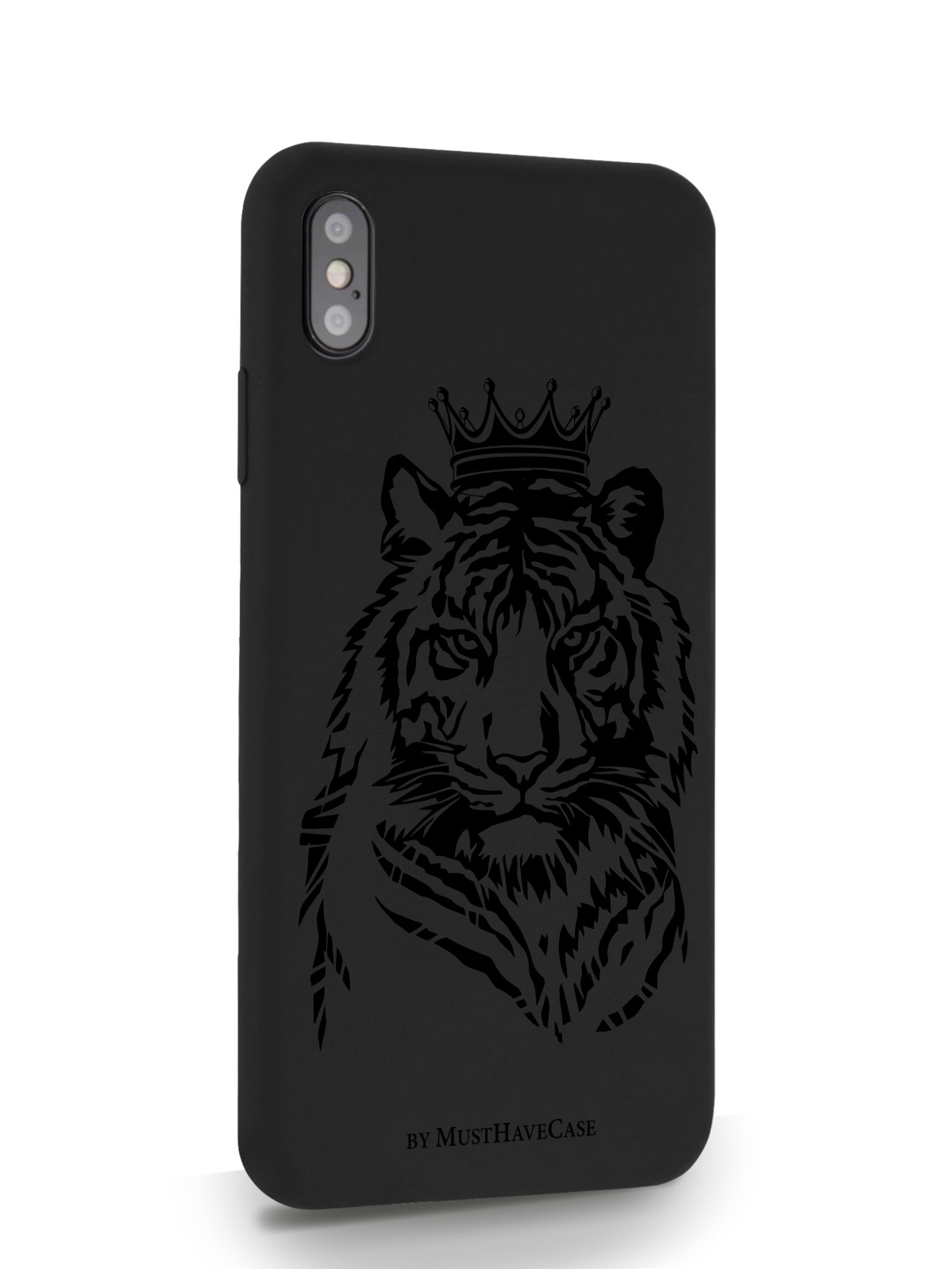 фото Чехол musthavecase для iphone xs max тигр с короной черный