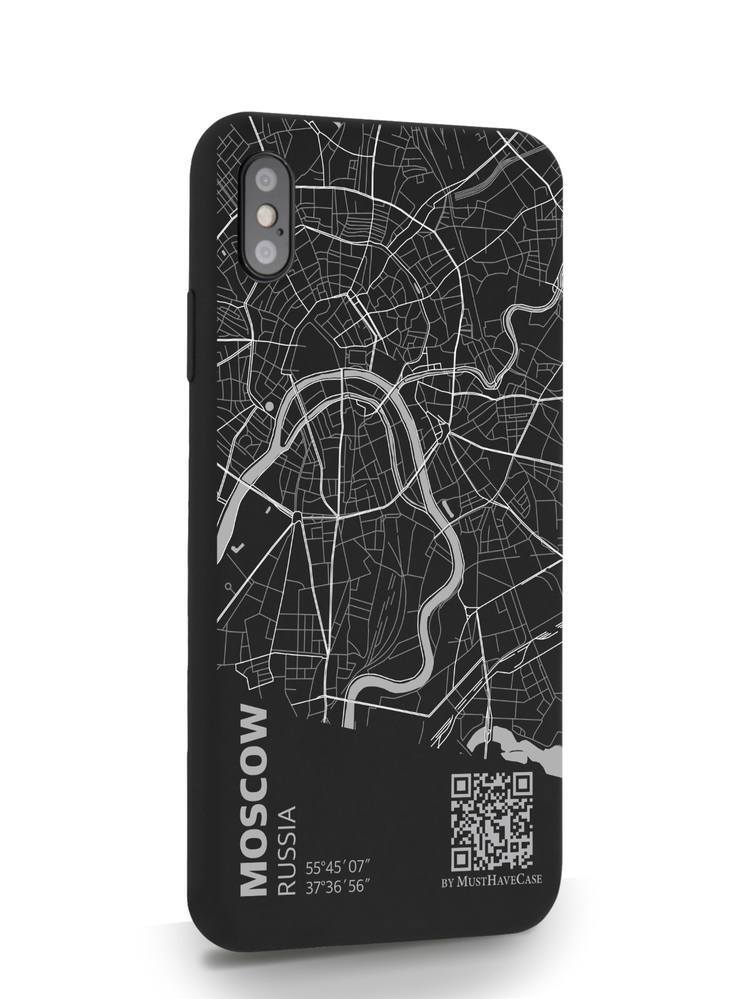 фото Чехол musthavecase для iphone xs max карта москвы черный