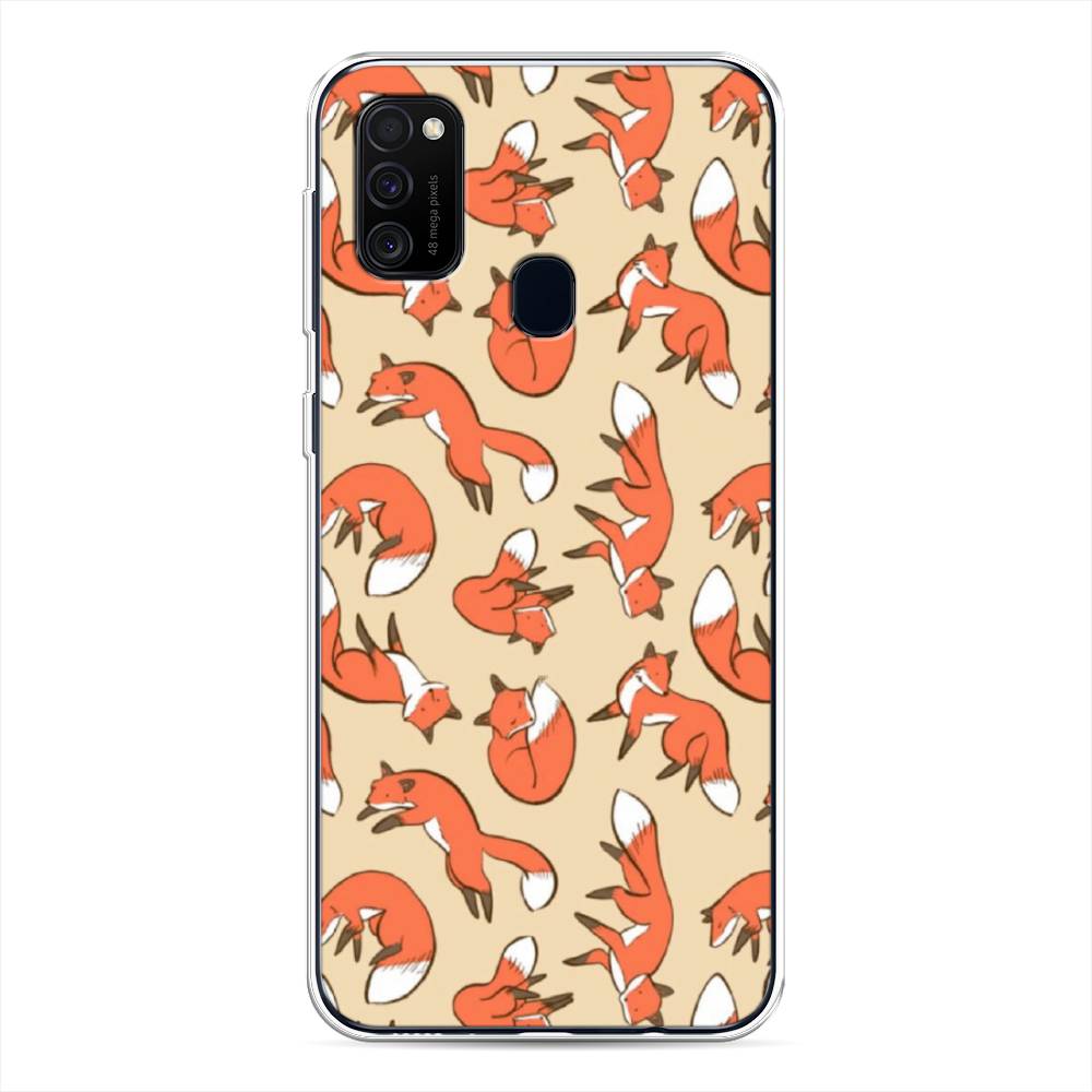 

Чехол Awog на Samsung Galaxy M21/M30s "Лисички фон", Разноцветный, 29750-3