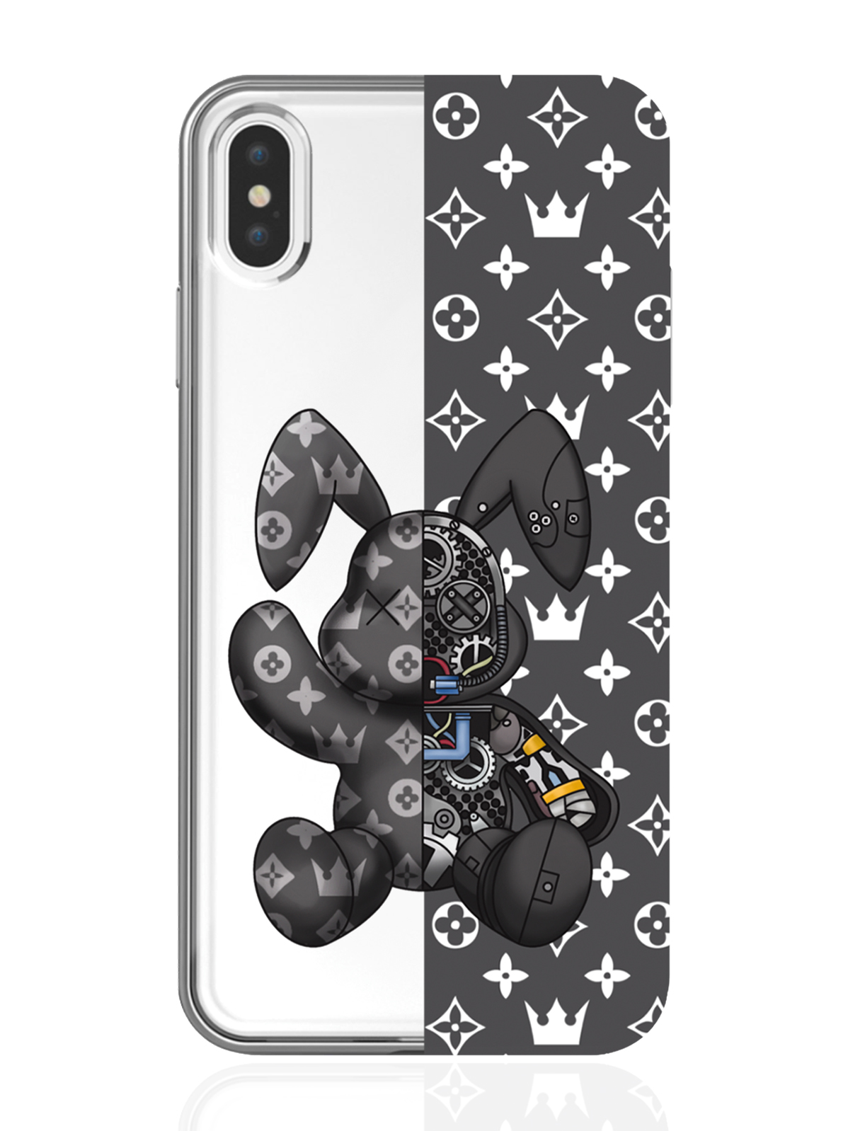 

Чехол MustHaveCase для iPhone Xs Max Bunny Серый прозрачный, iPhone Xs Max Bunny Серый