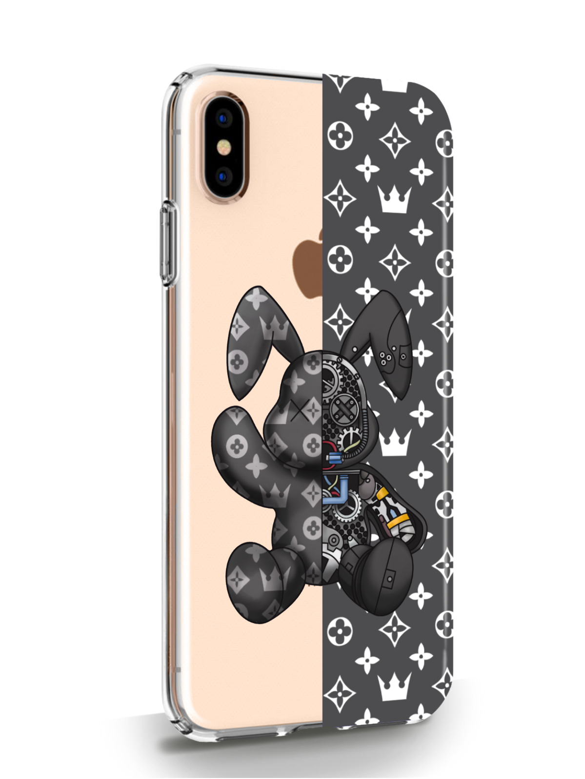 фото Чехол musthavecase для iphone xs max bunny серый прозрачный