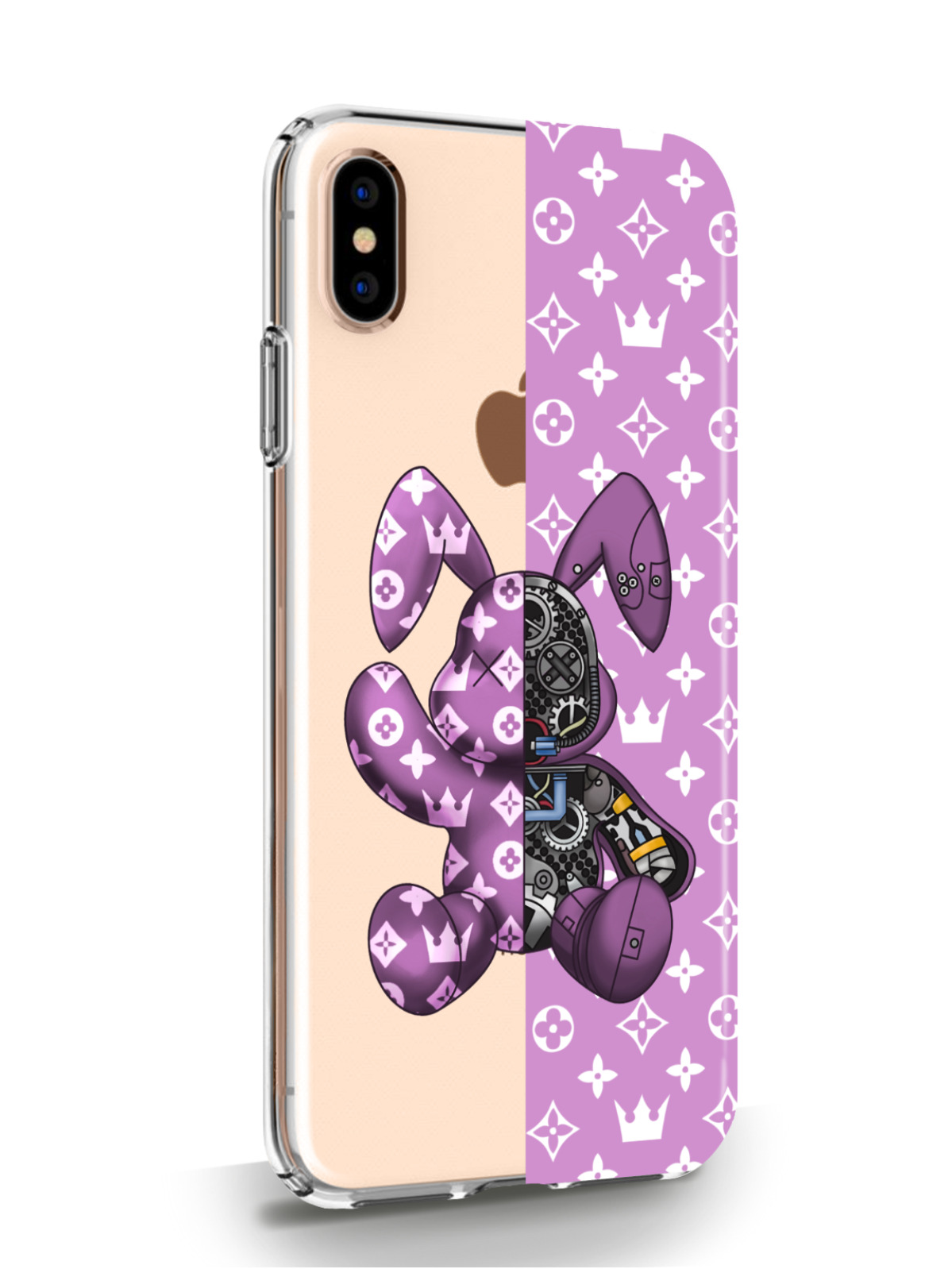 фото Чехол musthavecase для iphone xs max bunny розовый прозрачный