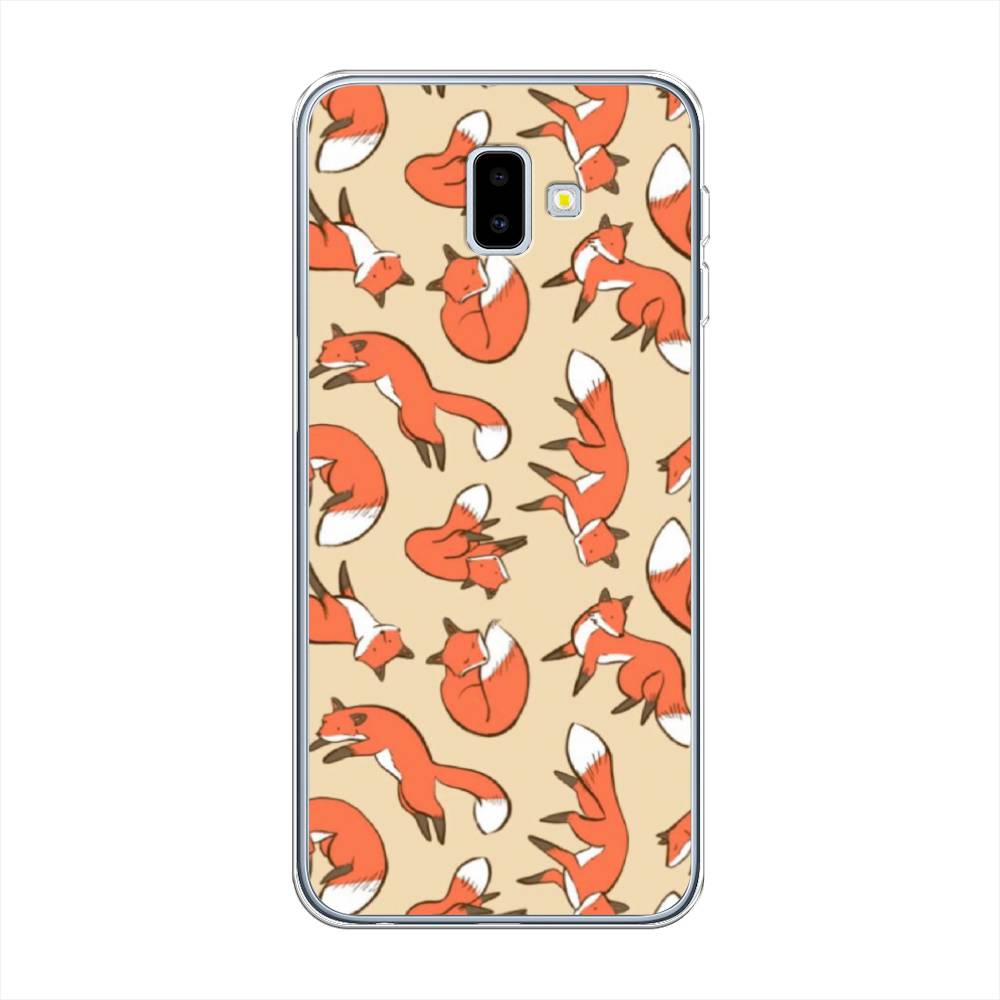 

Чехол Awog на Samsung Galaxy J6 Plus 2018 "Лисички фон", Разноцветный, 26950-3