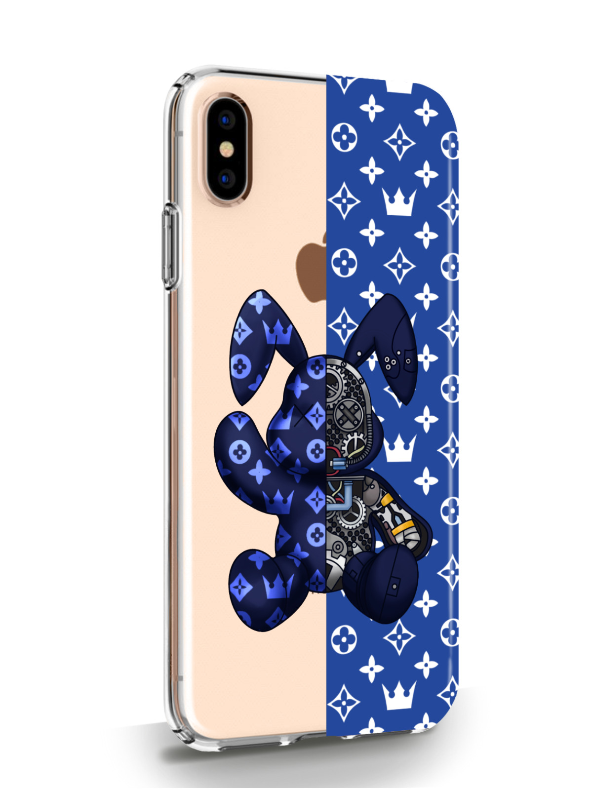 фото Чехол musthavecase для iphone xs max bunny синий прозрачный