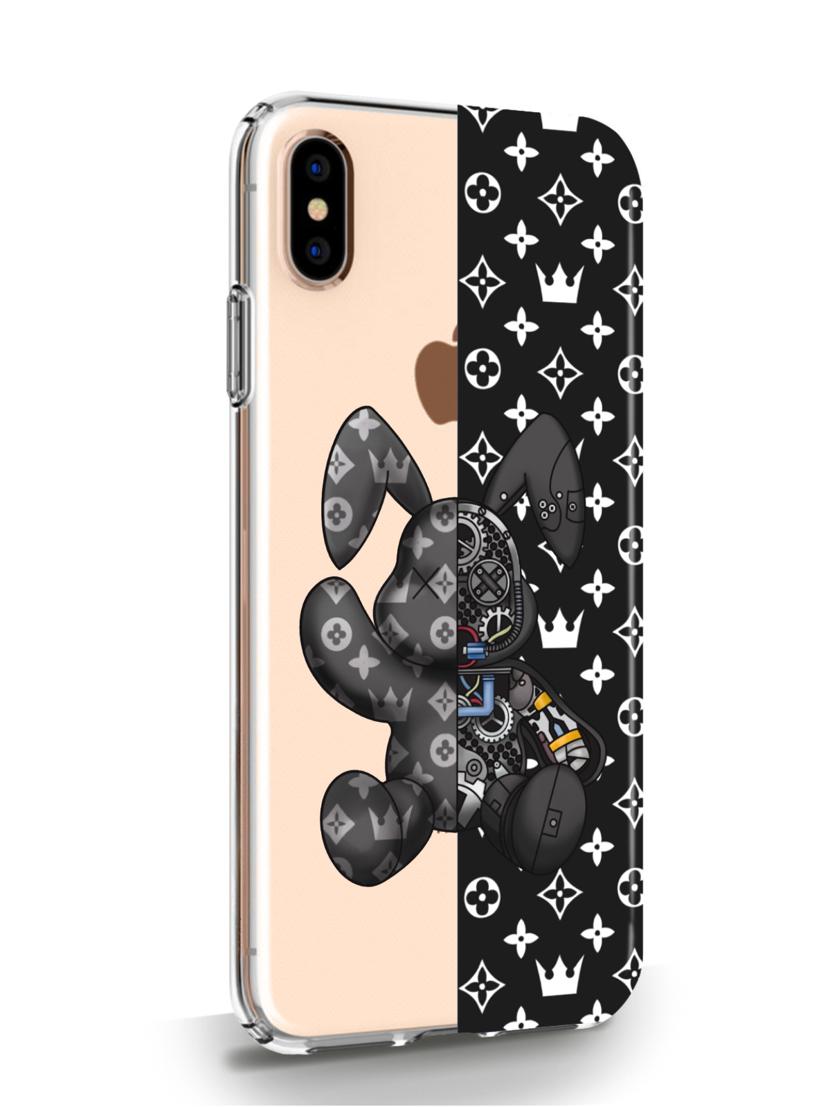 фото Чехол musthavecase для iphone xs max bunny черный прозрачный