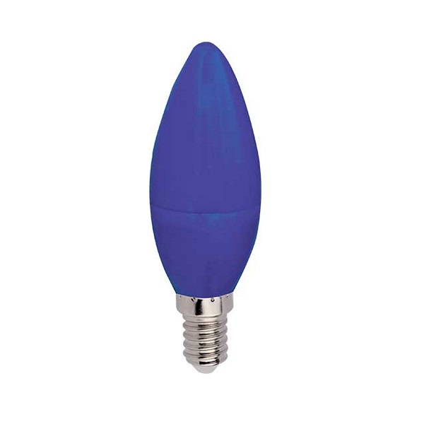 Светодиодная лампа candleLED color 6,0W 220V E14 Blue матовая колба Ecola C4TB60ELY