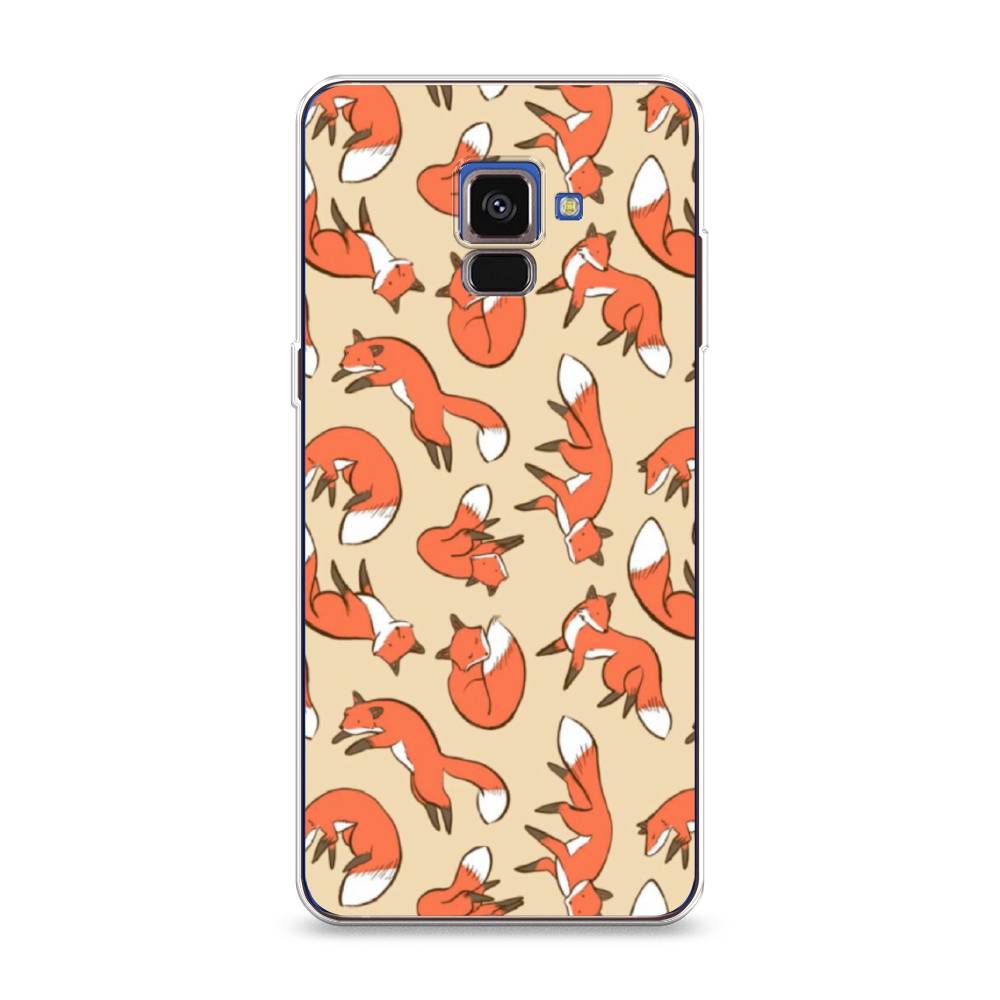 

Чехол Awog на Samsung Galaxy A8 2018 "Лисички фон", Разноцветный, 25450-3