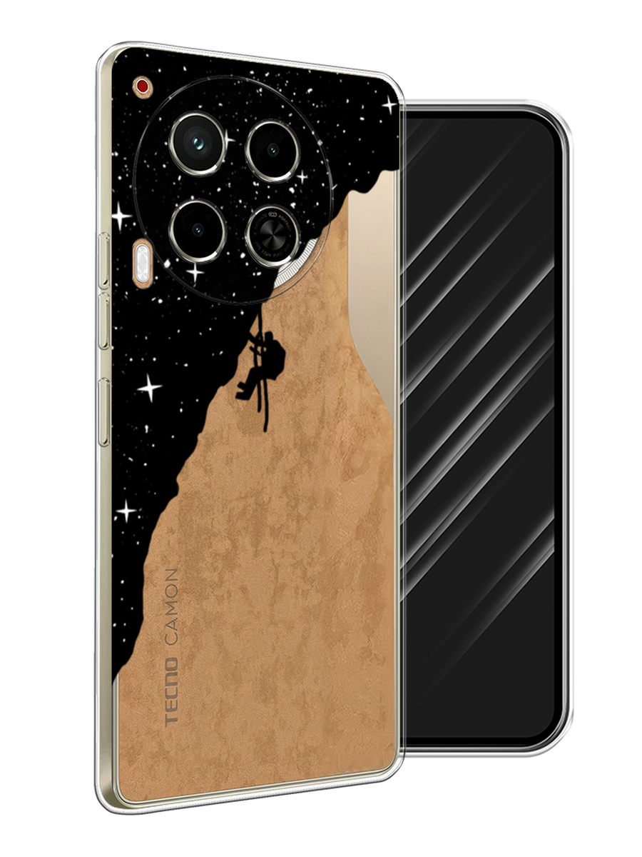 

Чехол Awog на Tecno Camon 30 4G "Скалолаз в космосе", Черный;белый;бежевый, 305650-1