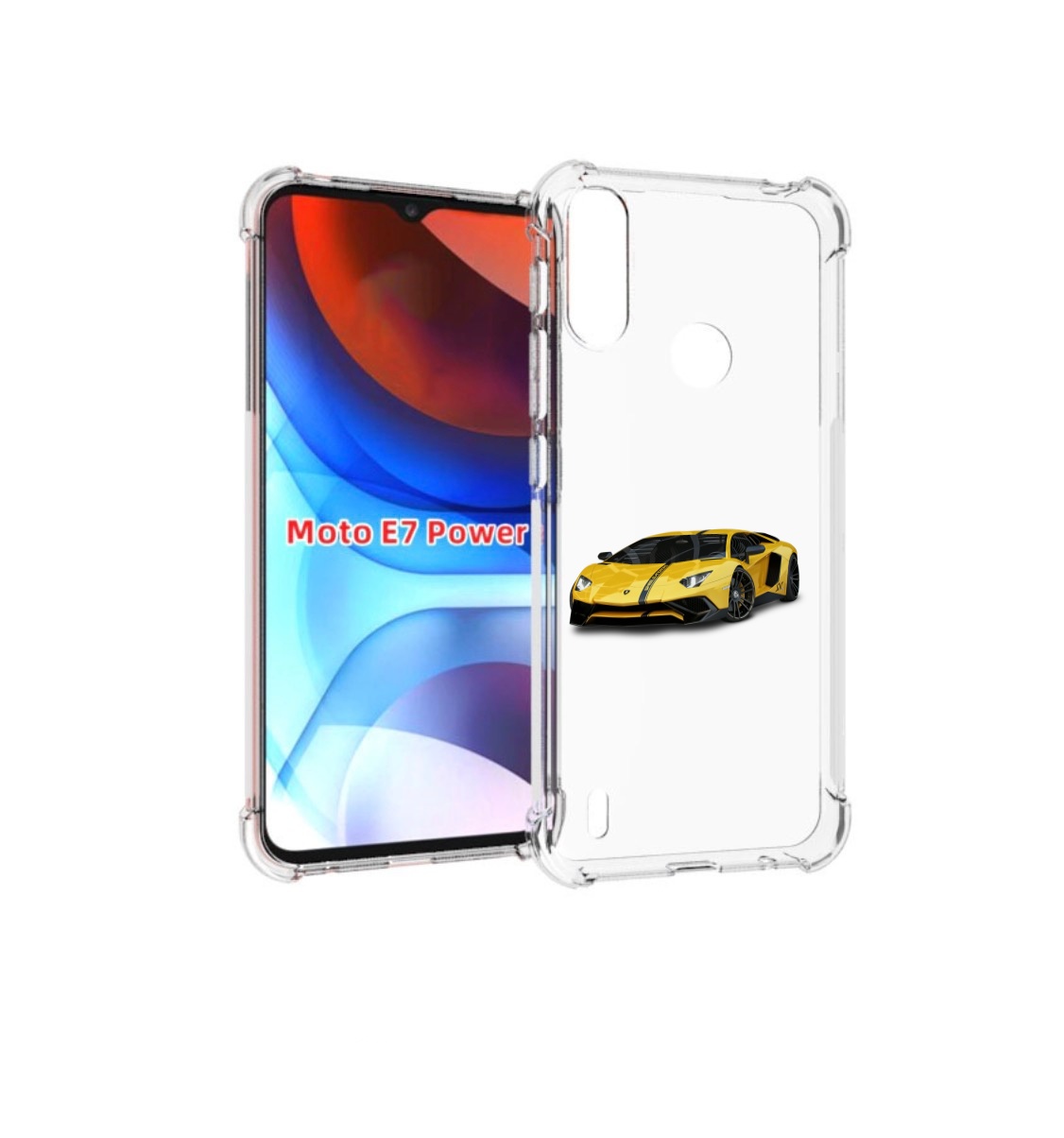 

Чехол MyPads Ламбо мужской для Motorola Moto E7 Power, Прозрачный, Tocco