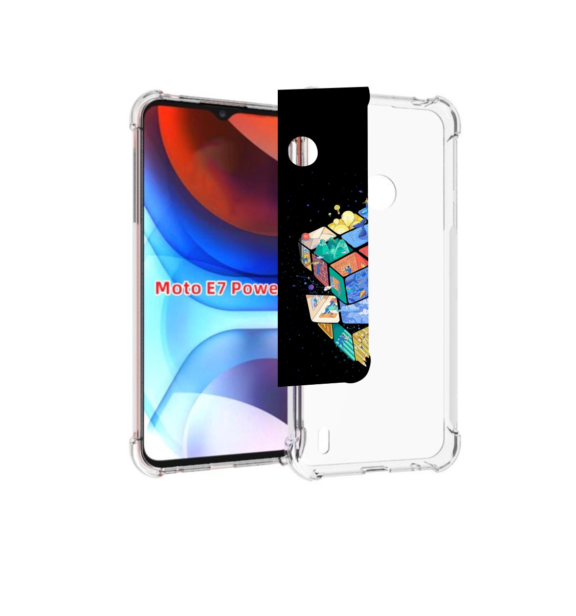 

Чехол MyPads Кубик-Рубика для Motorola Moto E7 Power, Прозрачный, Tocco