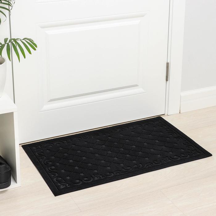 

Коврик влаговпитывающий «Ромбы», 45×75 см, цвет чёрный