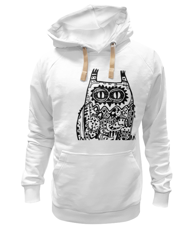 

Худи унисекс Printio Совушка белое 2XL, Белый, Совушка