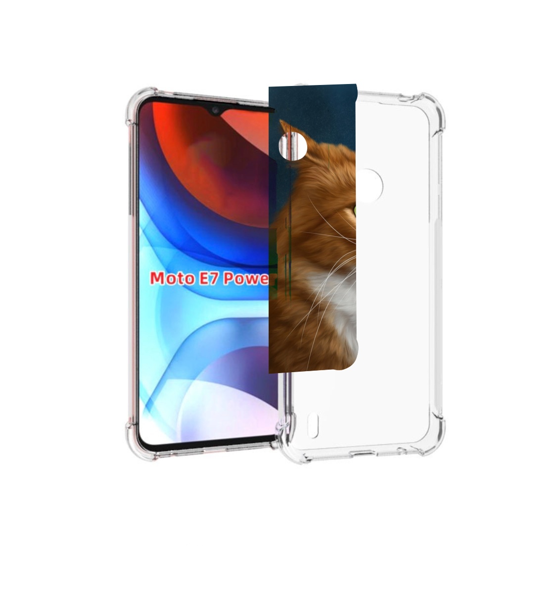 

Чехол MyPads Кот-и-мышь для Motorola Moto E7 Power, Прозрачный, Tocco