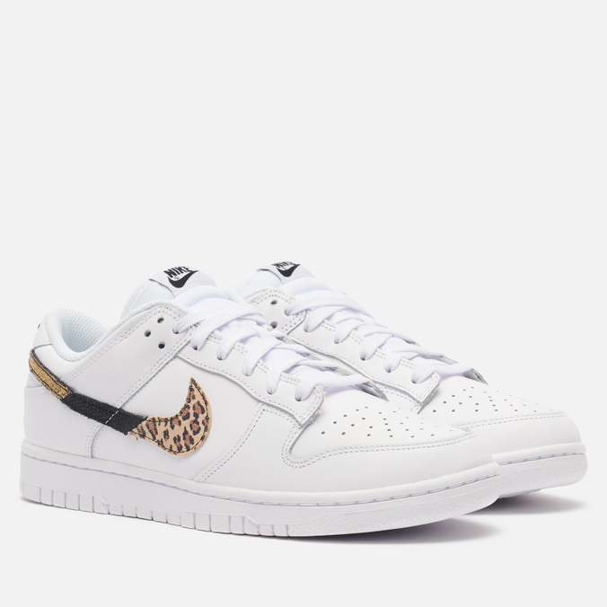 фото Кроссовки женские nike wmns dunk low se animal instinct белые 36.5 eu