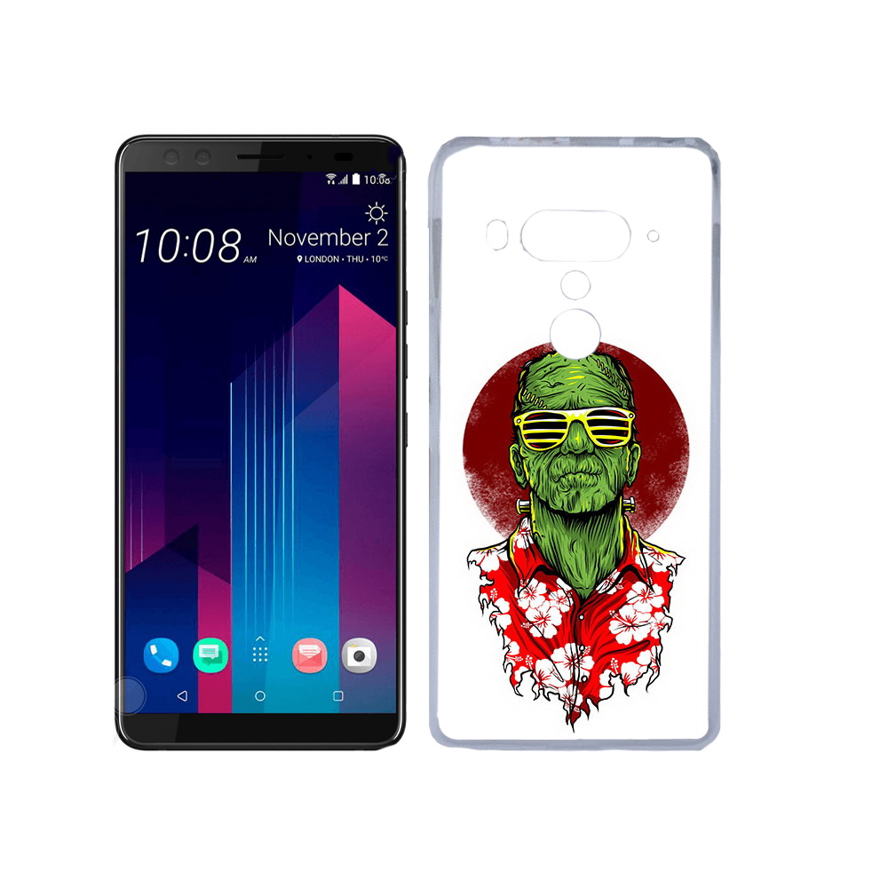 

Чехол MyPads Tocco для HTC U12+ крутой зеленый мужчина в очках, Прозрачный, Tocco