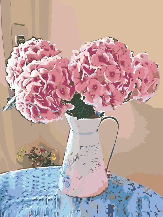 

Картина по номерам Живопись по Номерам Нежная гортензия, 30x40, Нежная гортензия