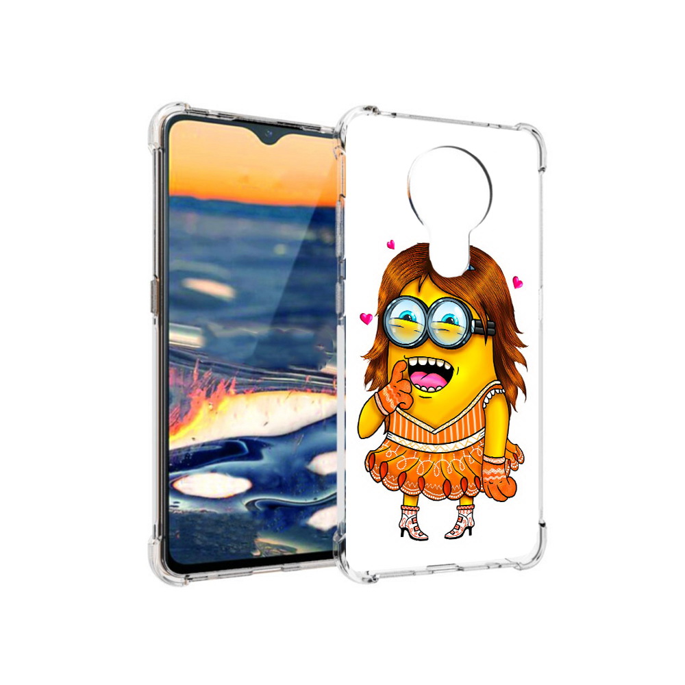 

Чехол MyPads Tocco для Nokia 5.3 Миньон девочка (PT227052.106.116), Прозрачный, Tocco