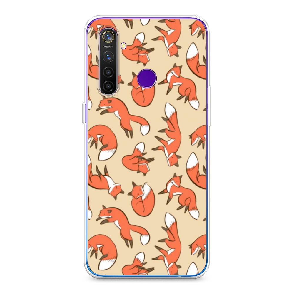 

Чехол Awog на Realme 5 Pro "Лисички фон", Разноцветный, 251650-3