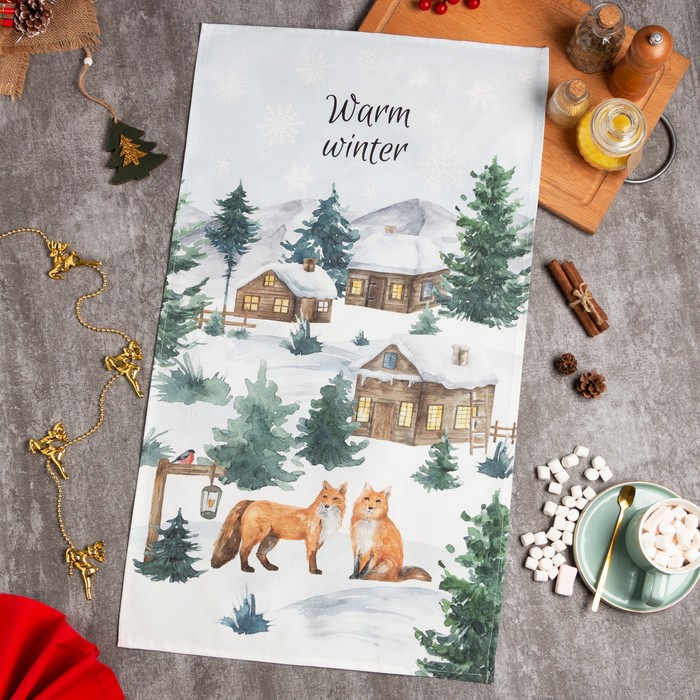 фото Полотенце этель "forest animals" 40x73 см, 100%хл, саржа 190 г/м2