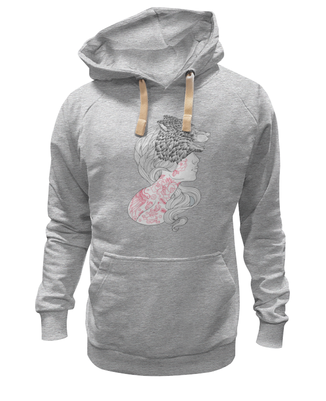 

Худи унисекс Printio -wolf- серое 2XL, Серый, -wolf-