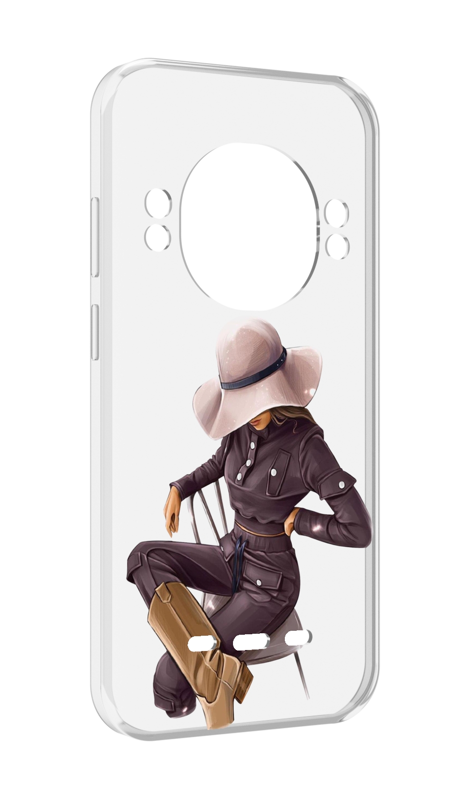 

Чехол MyPads загадочная-девушка-в-костюме женский для UleFone Power Armor 16 Pro, Прозрачный, Tocco