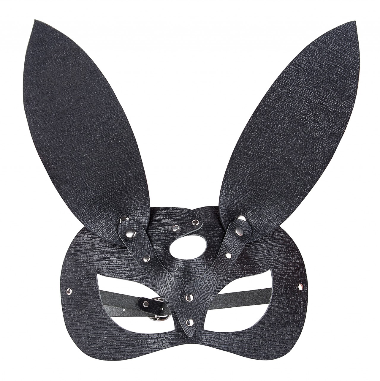 Маска Fire Horse БДСМ, зайка, кожаная, 008-006, черная