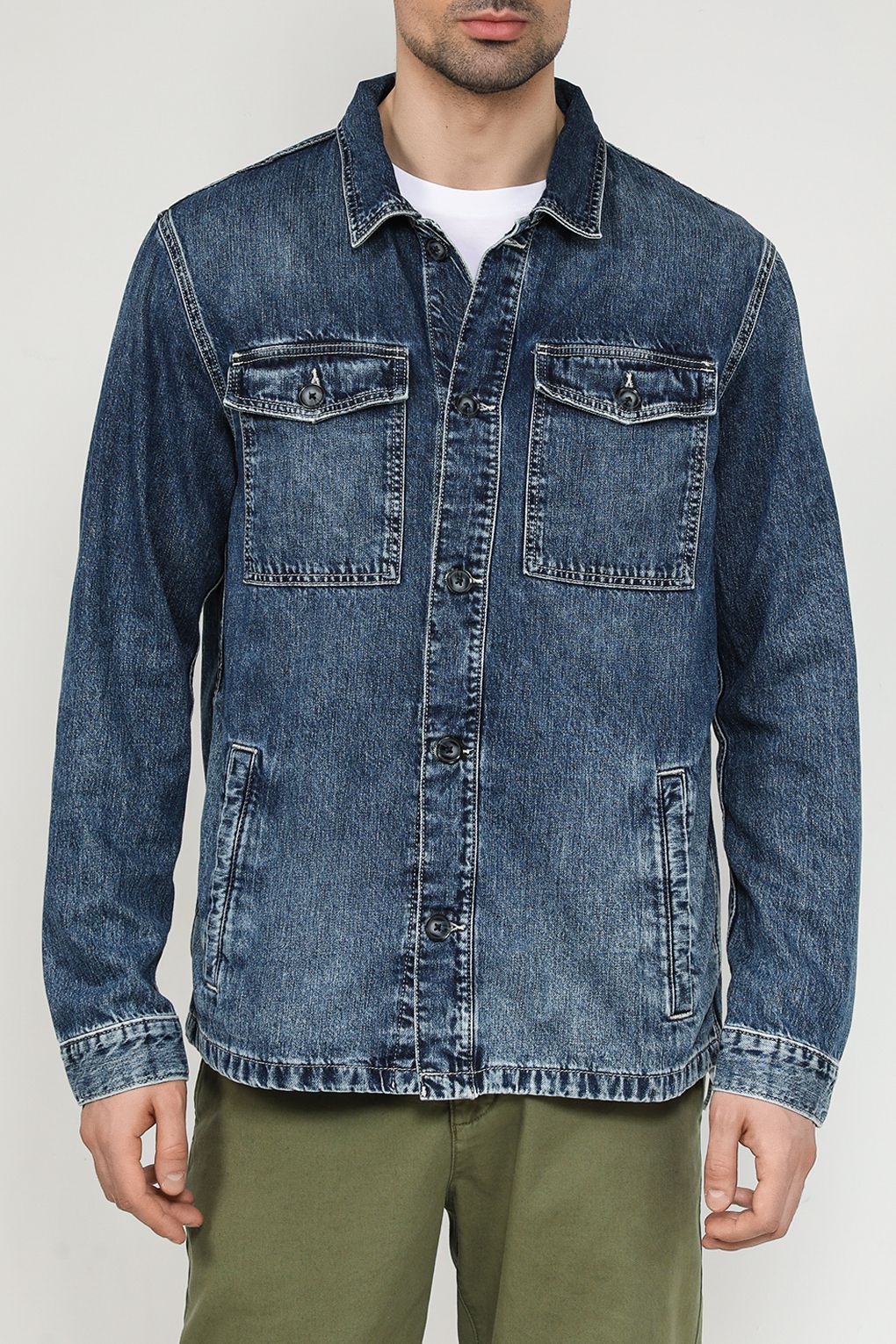 Джинсовая куртка мужская Pepe Jeans PM402886 синяя 2XL