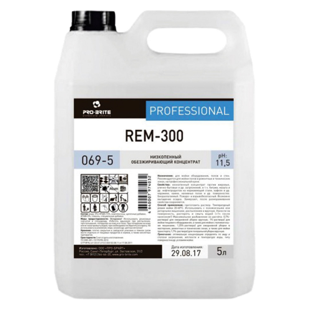 

Средство моющее универсальное PRO-BRITE REM-300, 5 л