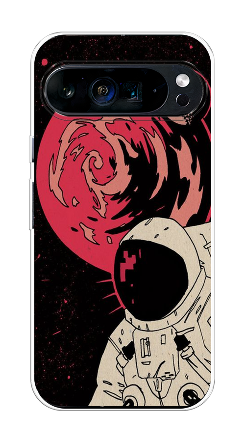 

Чехол на Google Pixel 9 Pro XL "Космонавт возле Марса", Черный;красный, 272150-1
