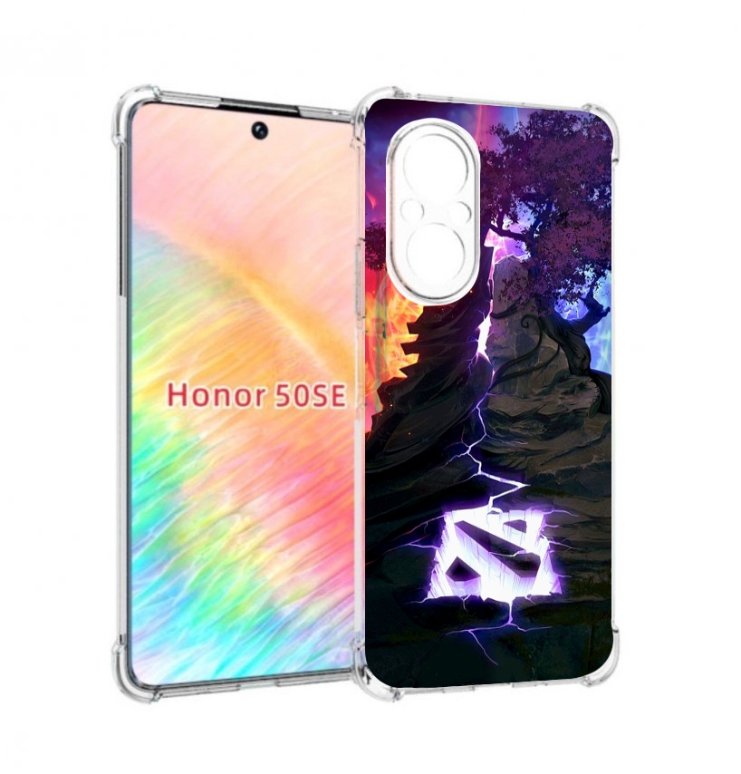 

Чехол бампер MyPads dota 2 логотип для Honor 50 SE противоударный, Прозрачный, Tocco