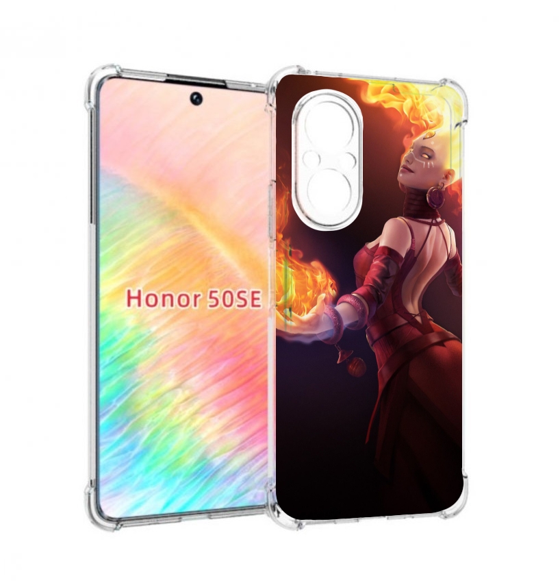 

Чехол бампер MyPads dota 2 Lina для Honor 50 SE противоударный, Прозрачный, Tocco