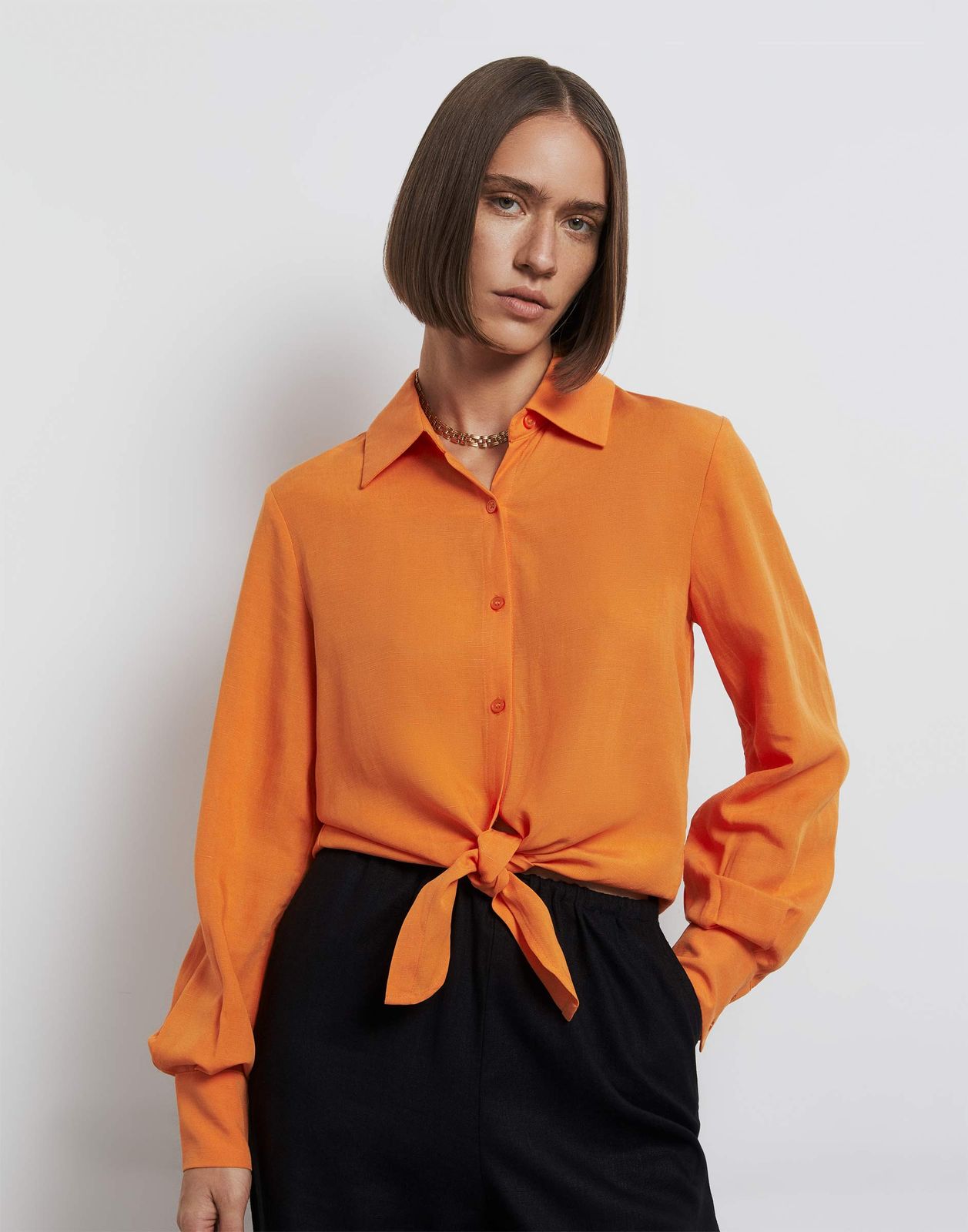 

Рубашка женская Gloria Jeans GWT003566 оранжевый XXS/158, GWT003566