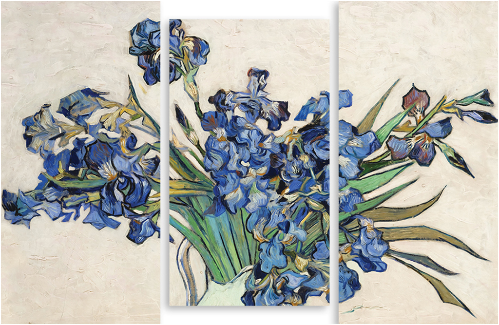 

Картина модульная на холсте Модулка Синие ирисы 90x61 см, 4373