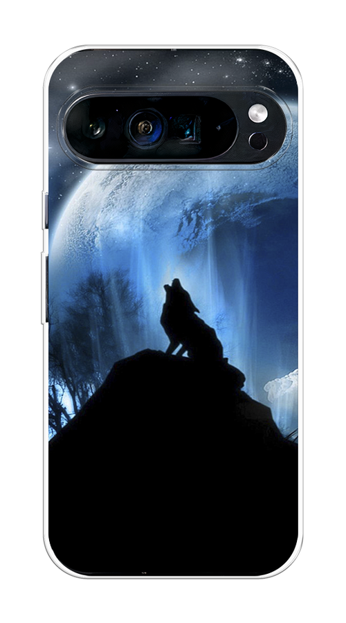

Чехол на Google Pixel 9 Pro XL "Волк 2", Синий;черный;белый, 272150-1
