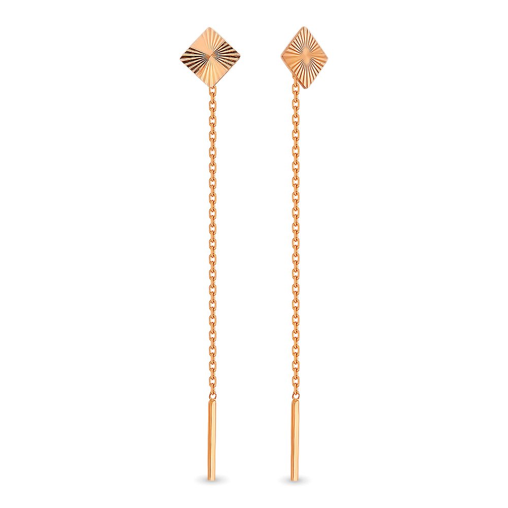 

Серьги продевки из красного золота 585Gold 402003692, 402003692
