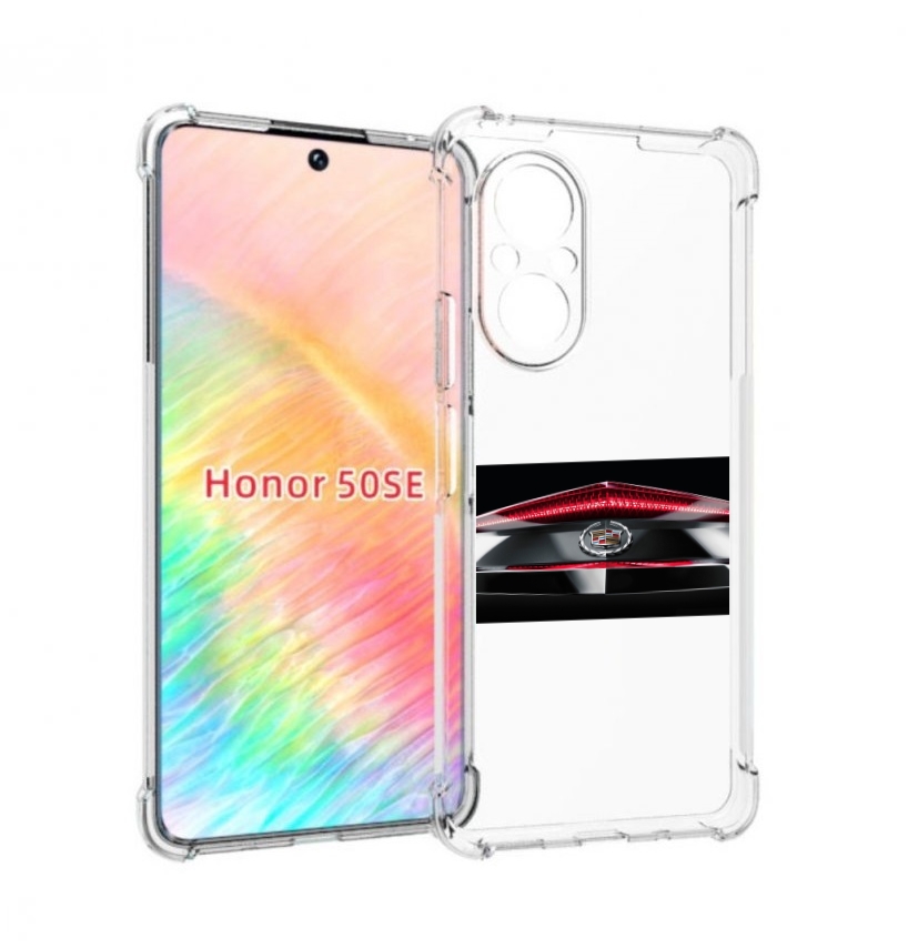 

Чехол бампер MyPads cadillac 3 мужской для Honor 50 SE противоуд, Прозрачный, Tocco