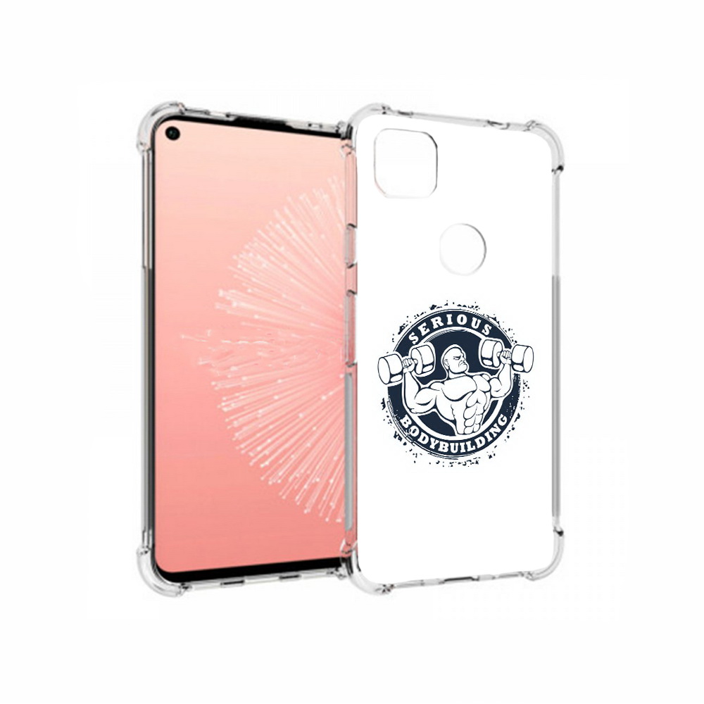 

Чехол MyPads Tocco для Google Pixel 4A бодибилдинг воля к победе, Прозрачный, Tocco