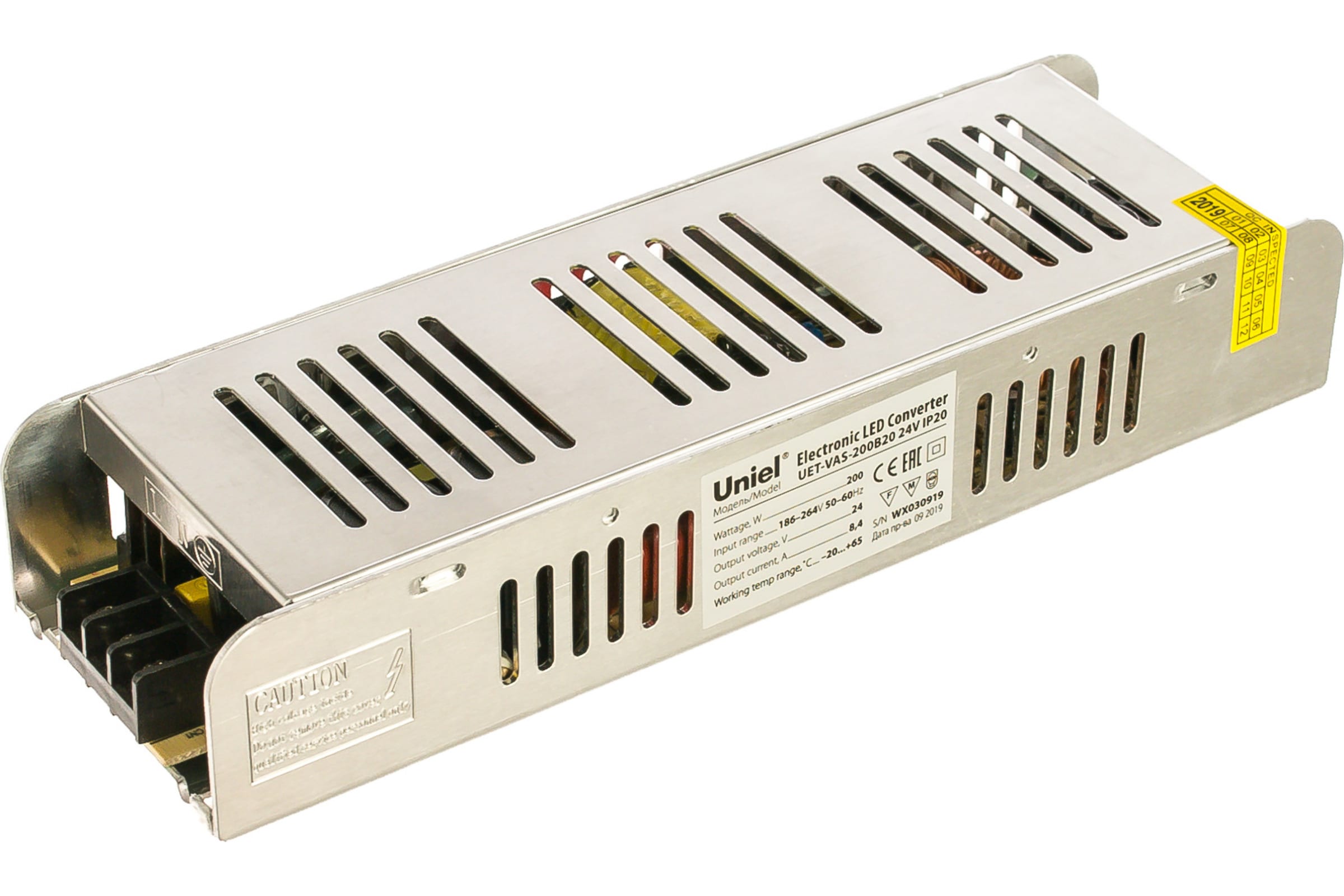 

Блок питания Uniel 24V 200W IP20 8,4A UET-VAS-200B20 UL-00002433
