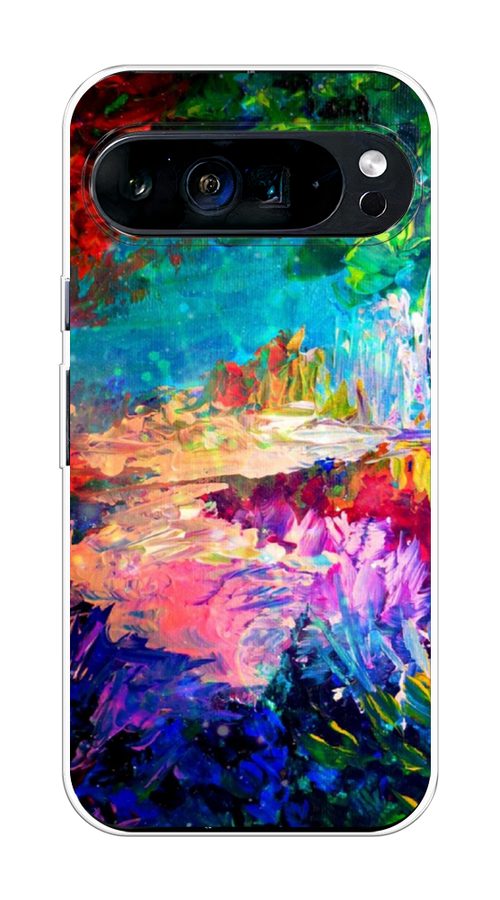 

Чехол на Google Pixel 9 Pro XL "Лес-гуашь", Синий;розовый;зеленый, 272150-1