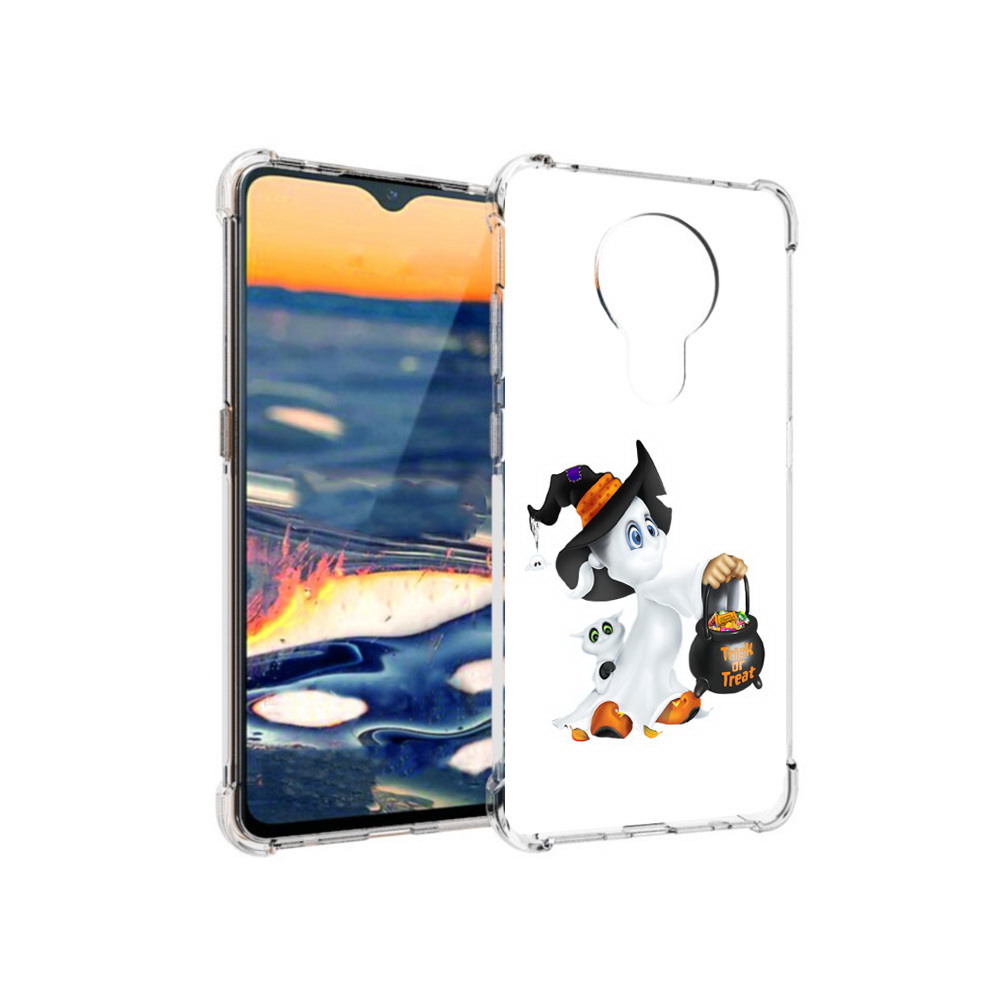 

Чехол MyPads Tocco для Nokia 5.3 Маленький призрак (PT227052.106.113), Прозрачный, Tocco