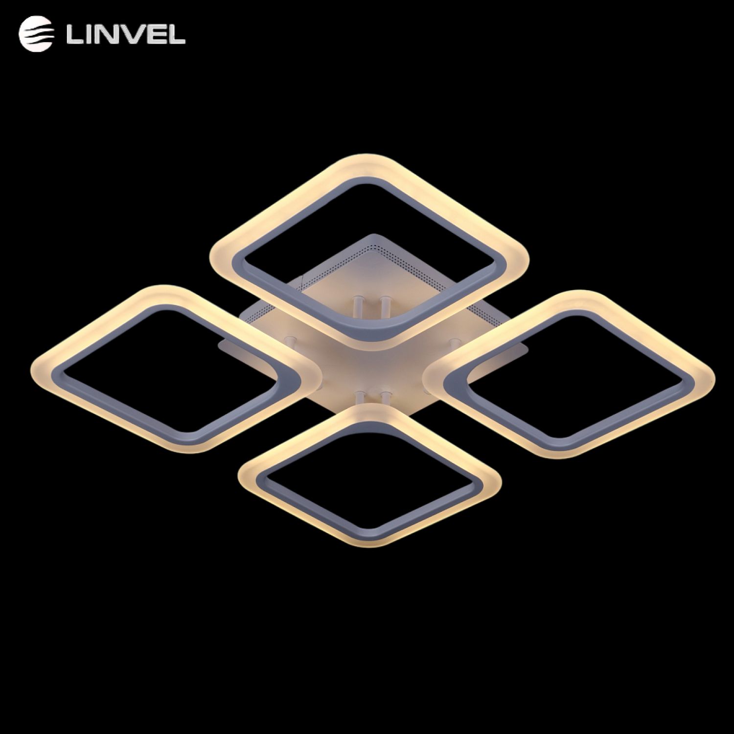 

Светильник linvel иден диммер с пду ms1026 76вт 3000-6000к белый ac180-220в 560х560х90