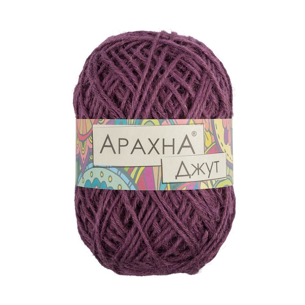 фото Пряжа arachna jute №012 темный сиреневый