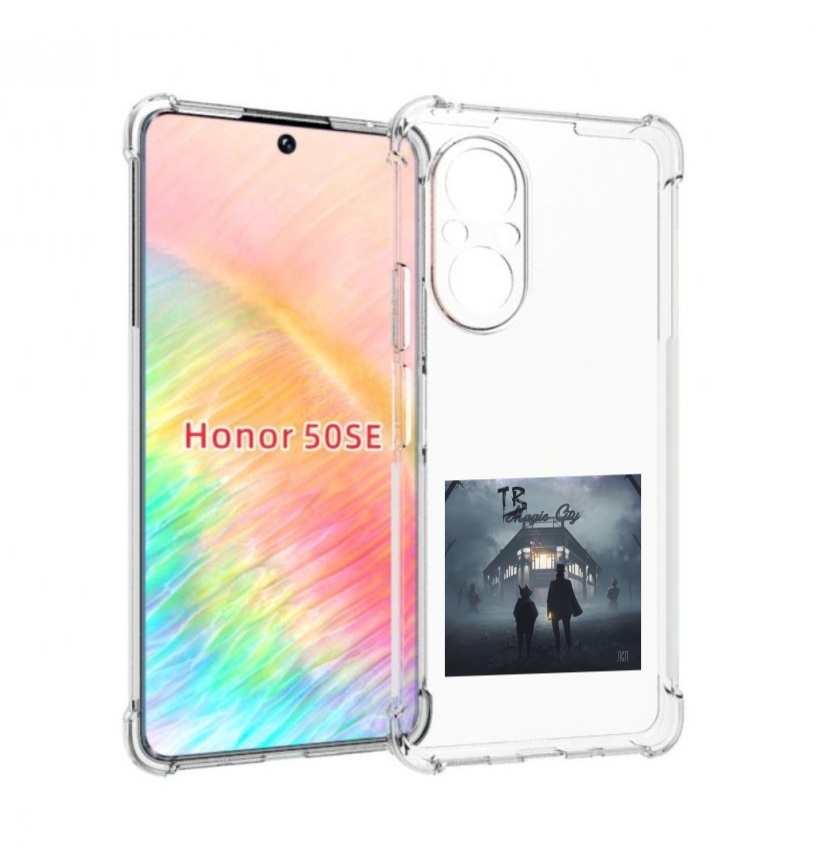 Чехол бампер MyPads Tragic City ЛСП для Honor 50 SE противоударный