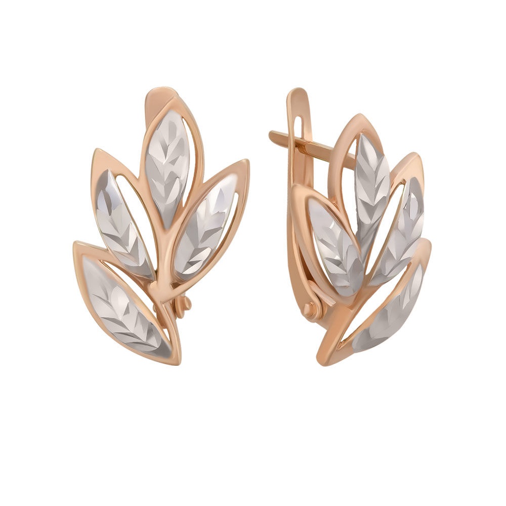 

Серьги из красного золота без вставки 585Gold 402002993, 402002993