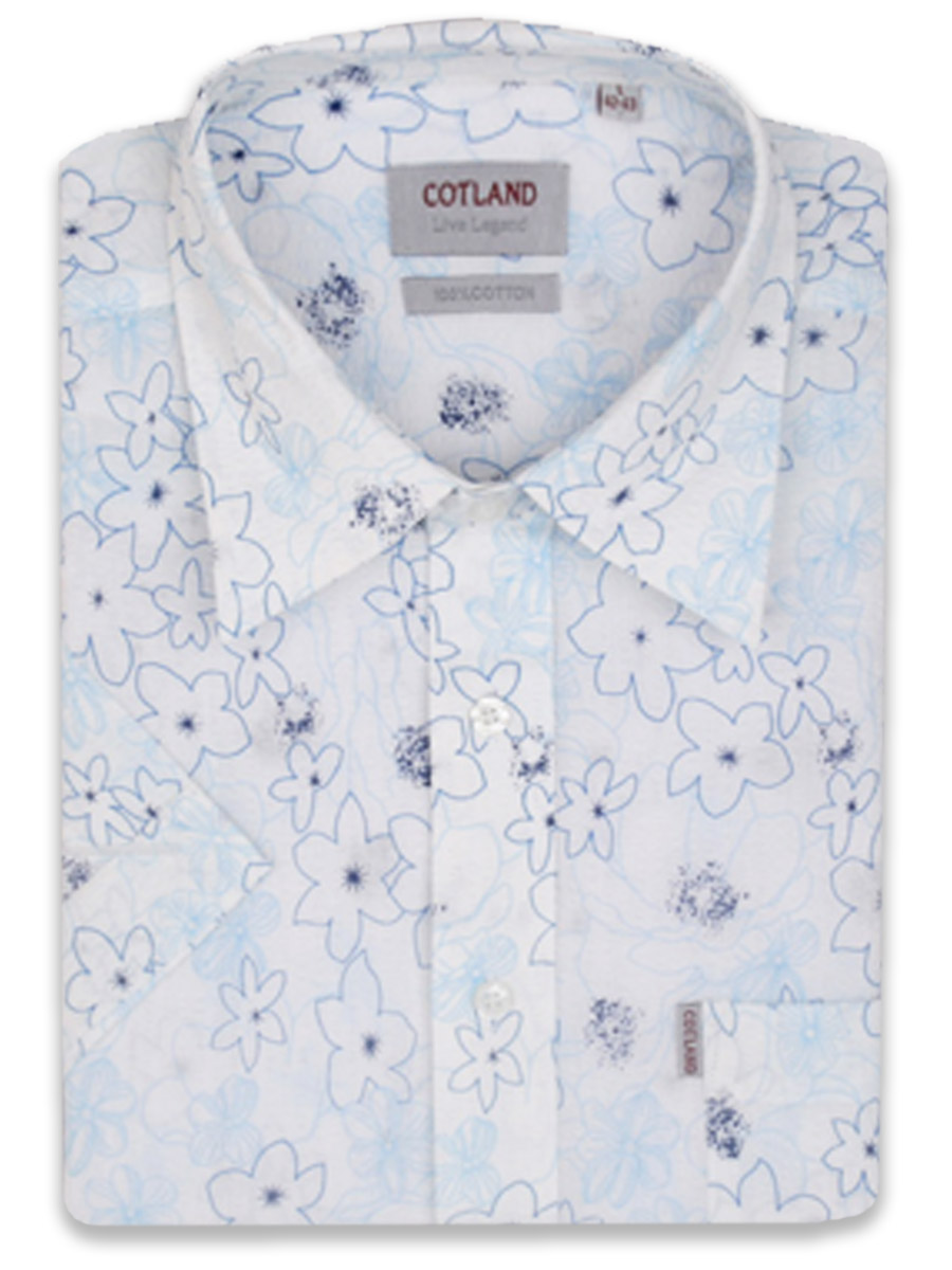 Рубашка мужская Cotland Y05K голубая M