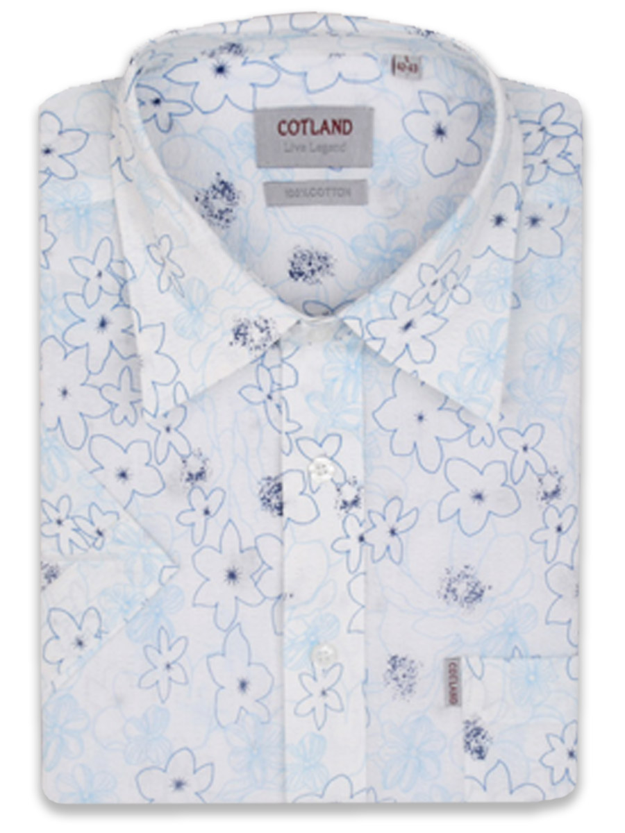 

Рубашка мужская Cotland Y05K голубая XL, Голубой, Y05K