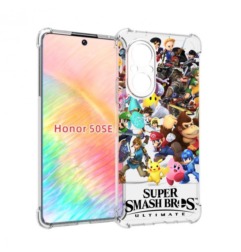 Чехол бампер MyPads Super Smash Bros для Honor 50 SE противоударный