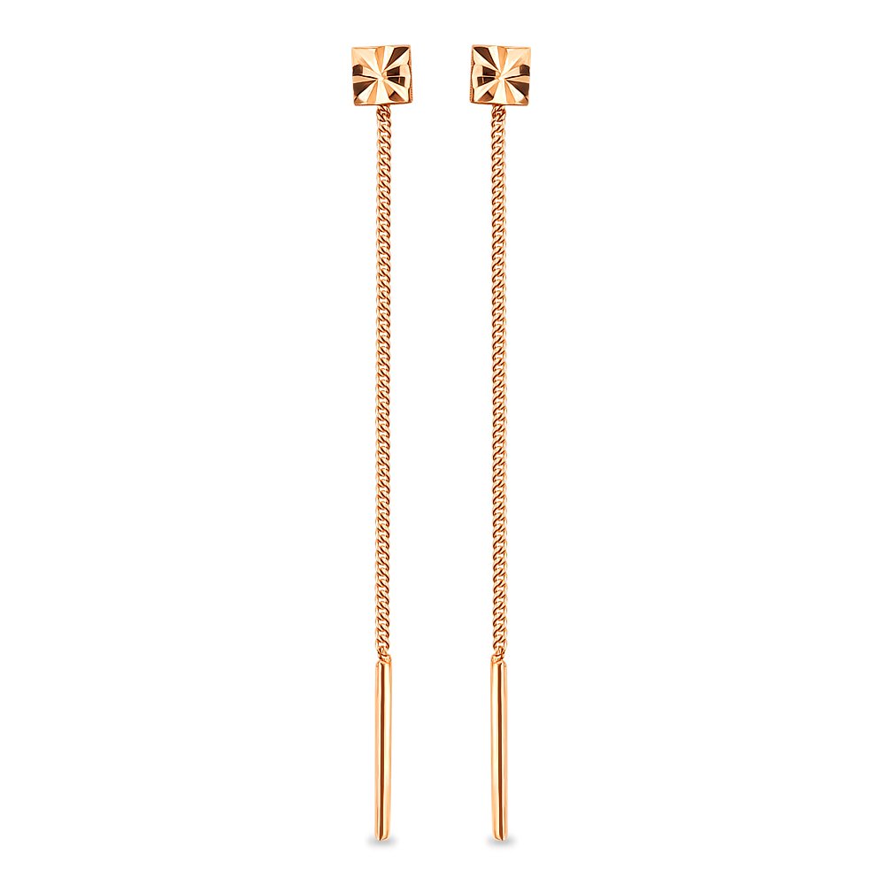 

Серьги из красного золота без вставки 585Gold 402002245, 402002245